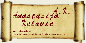 Anastasija Kelović vizit kartica